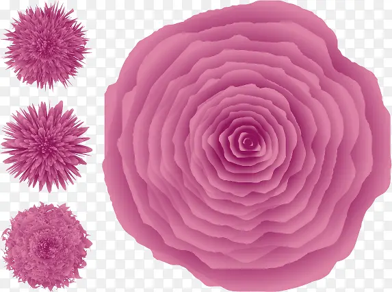 矢量图旋转的花瓣