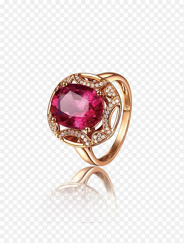 奢侈品紫色宝石戒指素材