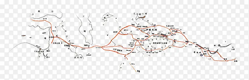 丝绸之路沿线线路图