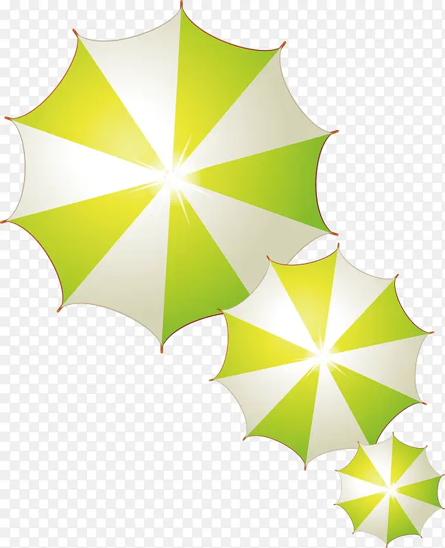 绿色伞子装饰