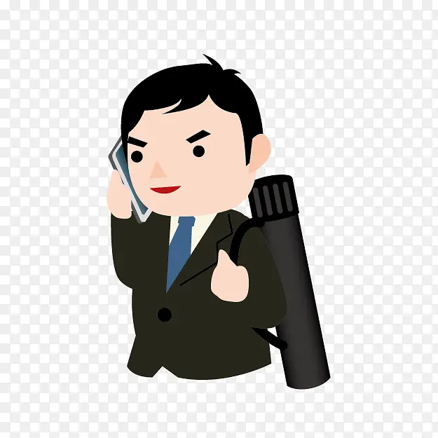 卡通素材施工矢量图 卡通商务人