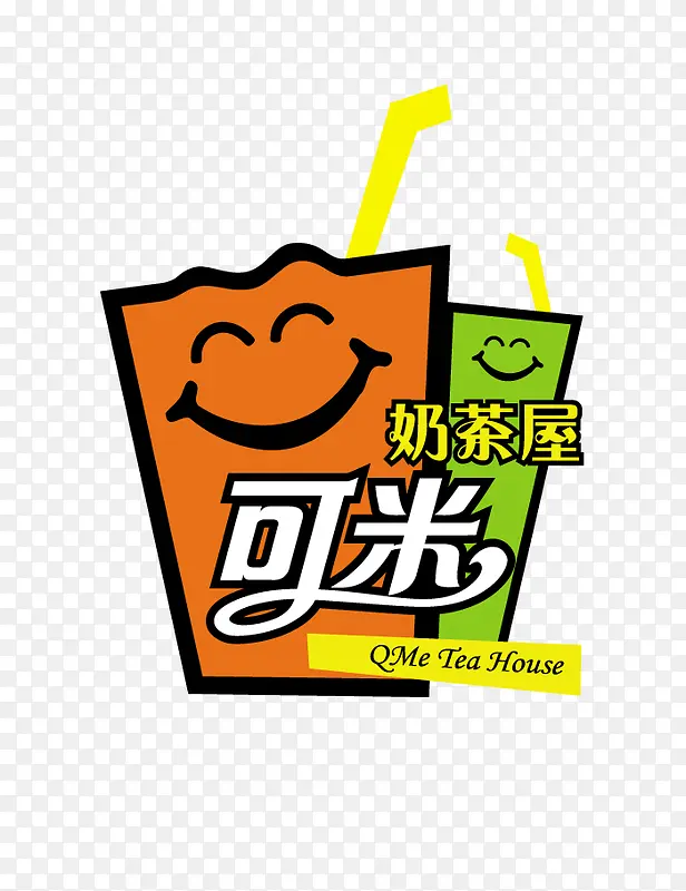 可米奶茶logo