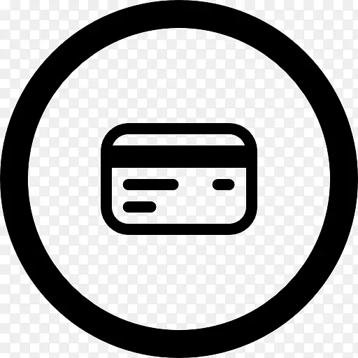 信用卡在一个圆圈图标