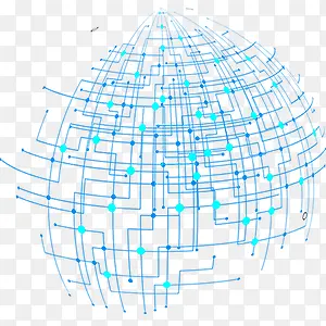 地球球型科技网状图案