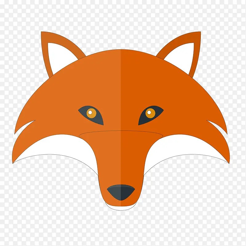橙色的狐狸头像设计