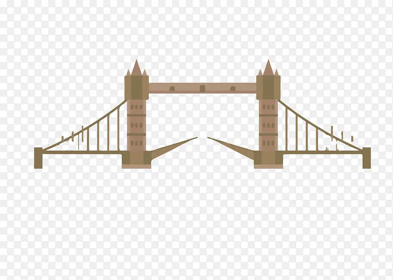 矢量扁平伦敦塔桥