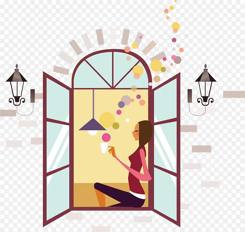 女性时尚生活创意卡通矢量PNG图片素材下载_图片编号9326708-PNG素材网