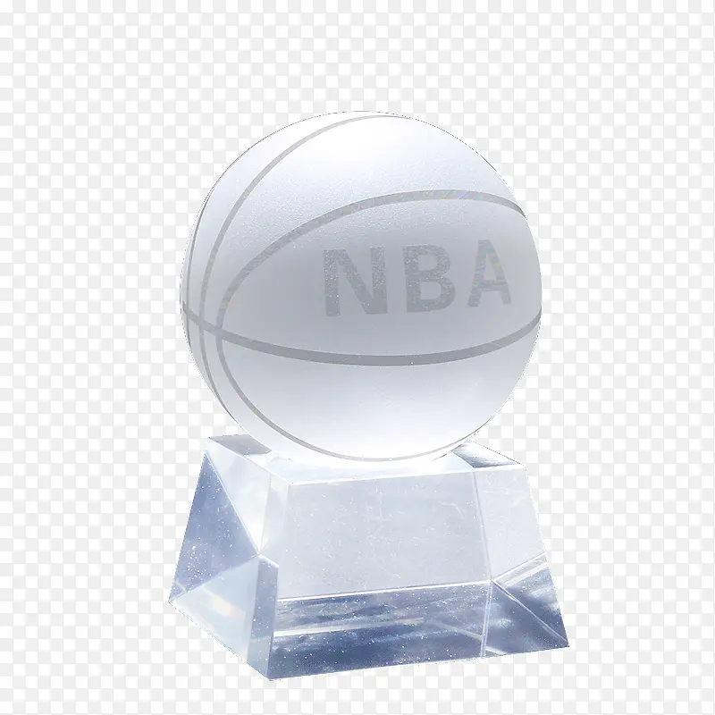 NBA水晶篮球足球摆件