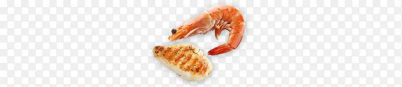 大虾和烤鱼海报背景