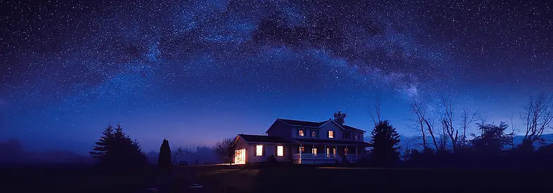 唯美星空海报背景