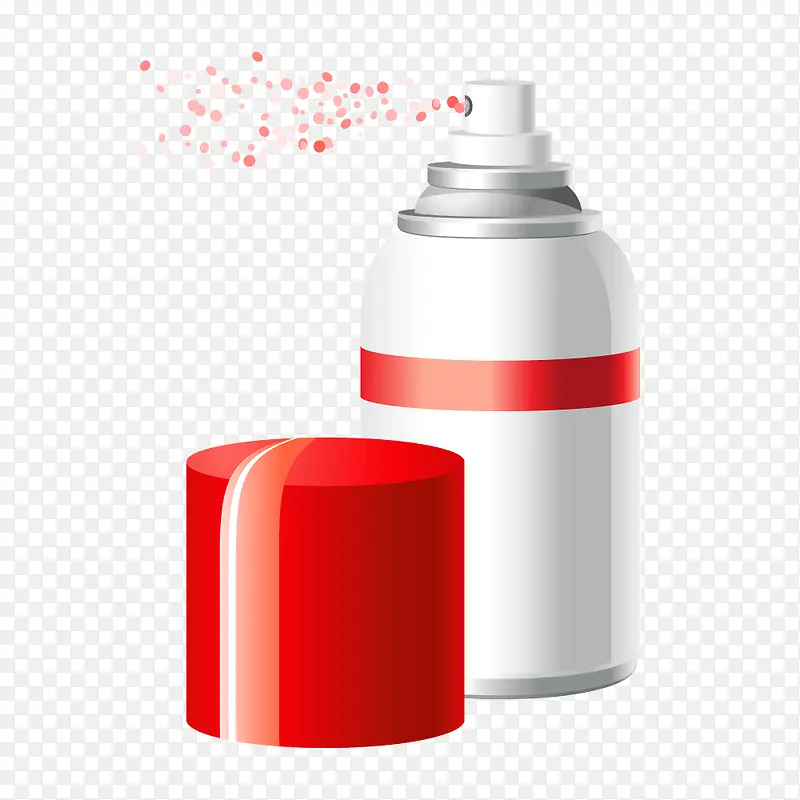 红色自喷漆瓶装
