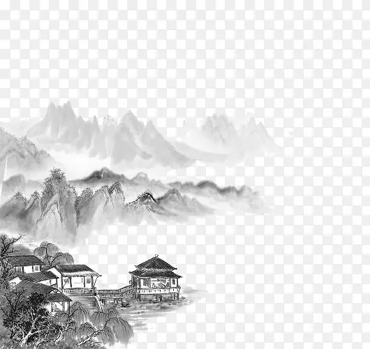 水墨画古风PNG图片素材下载_图片编号9333079-PNG素材网