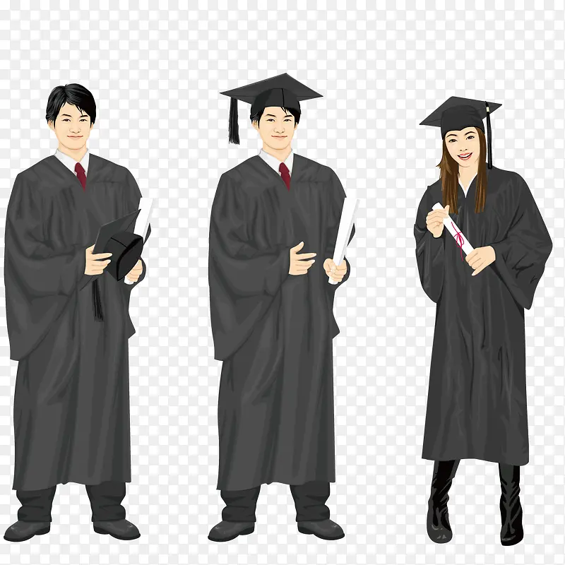 穿学士服的毕业生PNG图片素材下载_图片编号9333687-PNG素材网