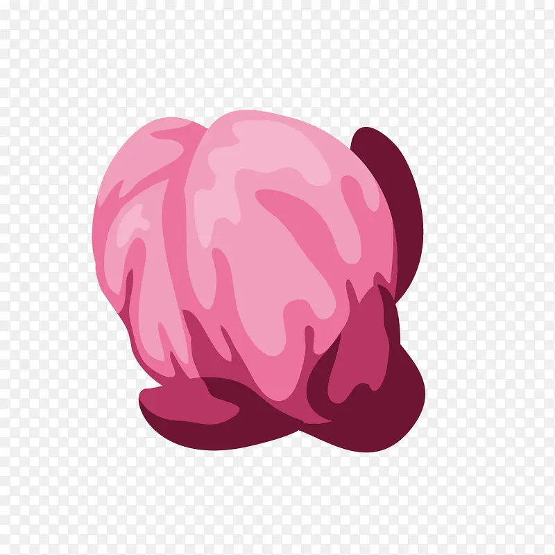矢量红色桃花苞