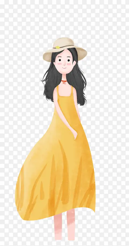 卡通手绘可爱少女插画免抠PNG图片素材下载_图片编号9335166-PNG素材网