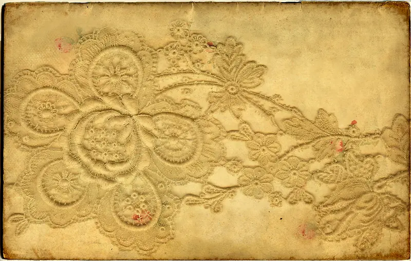 复古纸张和植物花纹背景