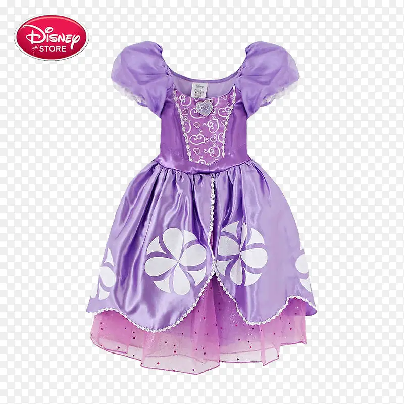 迪斯尼紫色花瓣裙