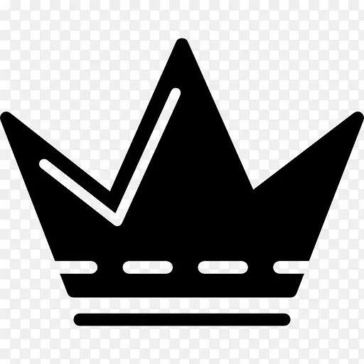 皇冠的轮廓和白色的细节和尖头图标