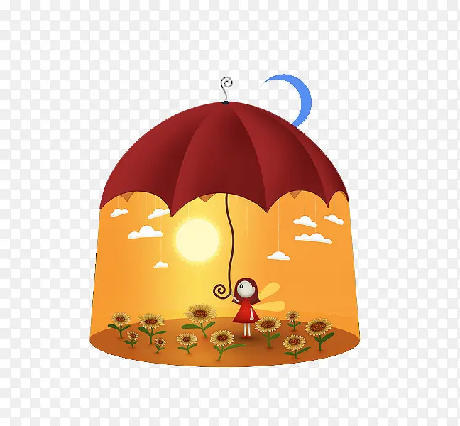 卡通雨伞帐篷