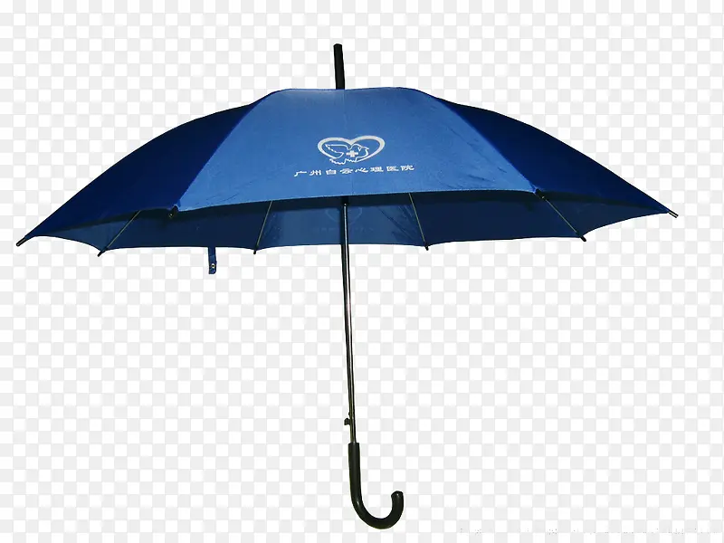 一把深蓝色实物雨伞