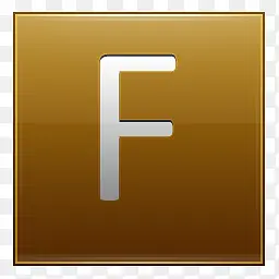字母F黄金图标