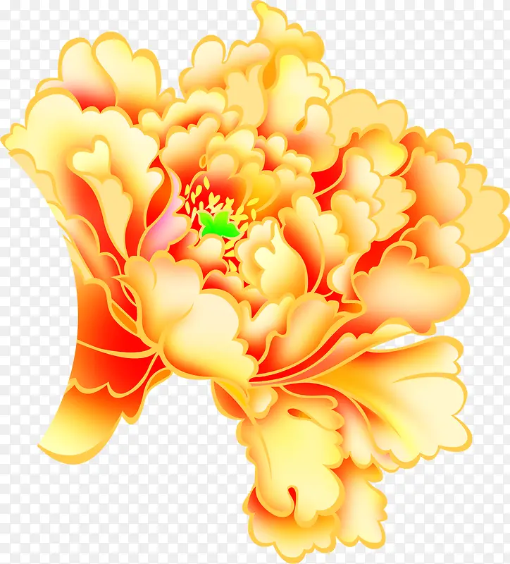 创意手绘水彩质感海棠花包装