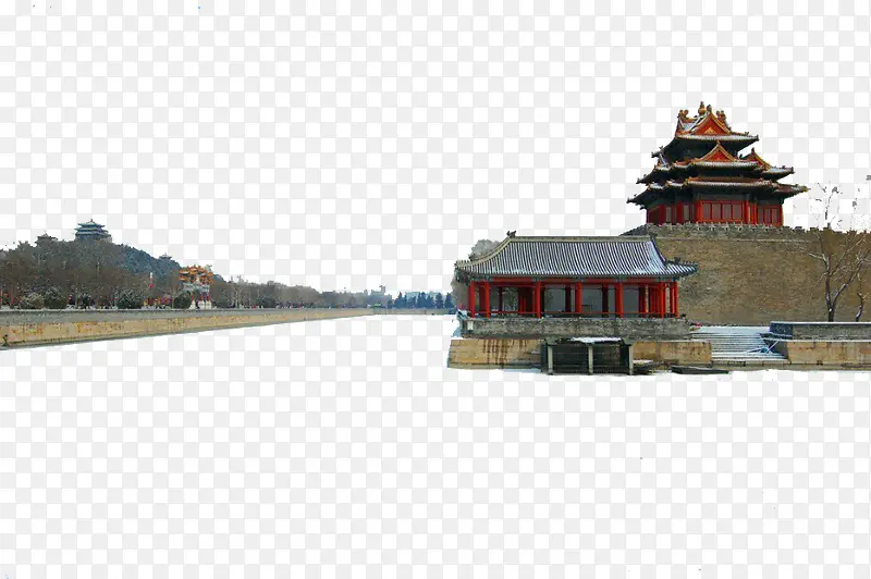古代古典故宫角楼建筑元素PNG图片素材下载_图片编号9345148-PNG素材网