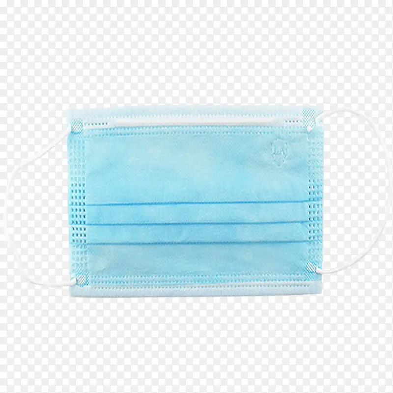 蓝色透气立体防霾一次性口罩