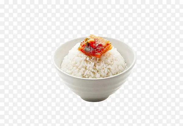 白米饭上的泡菜