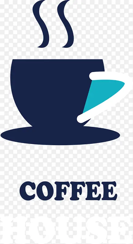 蓝色咖啡店标志