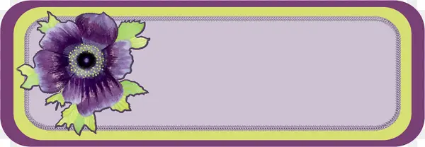 紫色小花姓名框