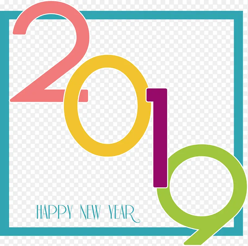 彩色拼接的2019