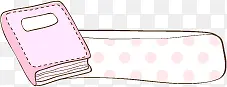 手绘粉色书籍创意网页