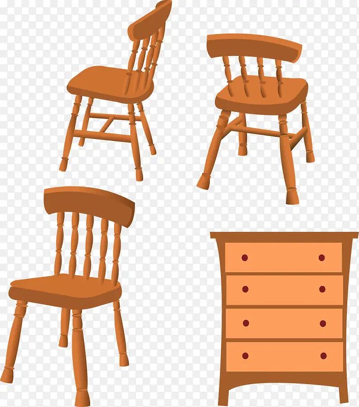 家具柜子和椅子