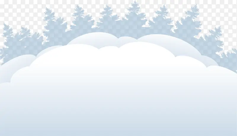 白色冬日树木雪地
