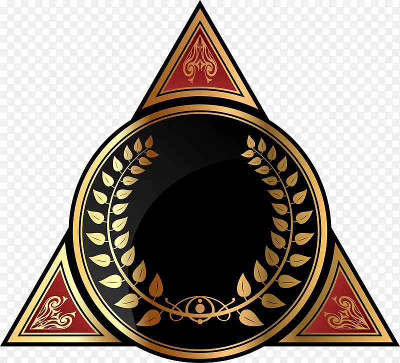 三角形稻穗徽章