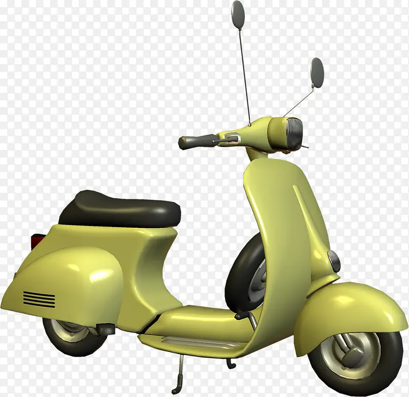 绿色摩托车