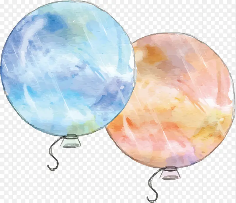 卡通水彩促销气球装饰图案
