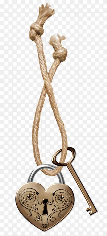 绳子金锁钥匙