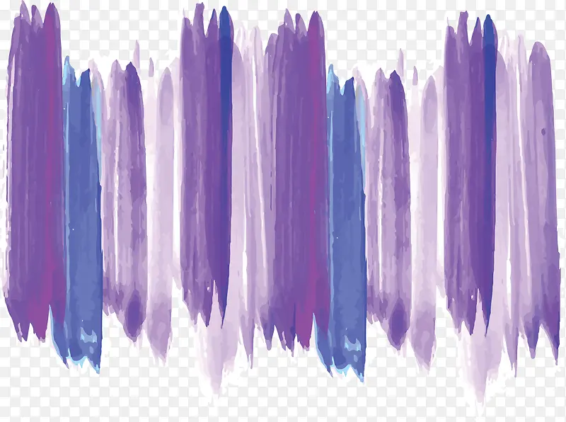 水彩紫色笔刷花纹