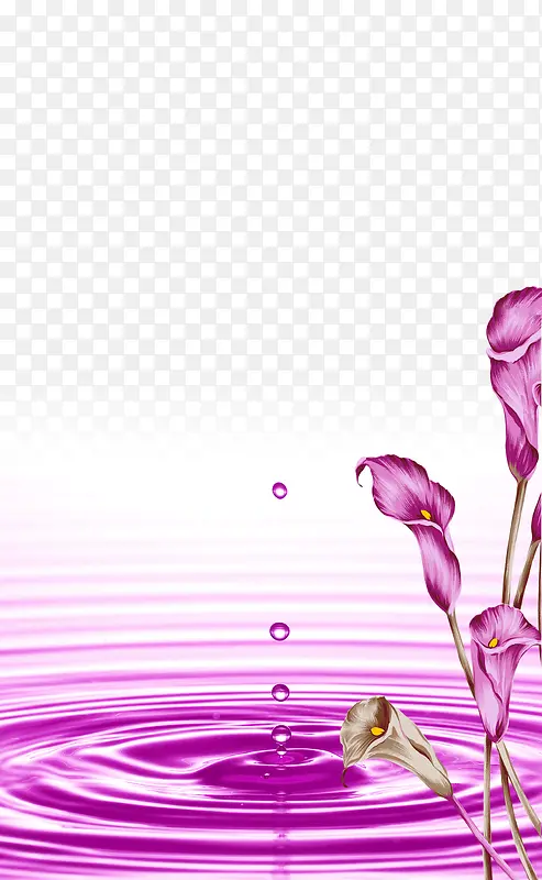 紫色大气花卉唯美背景