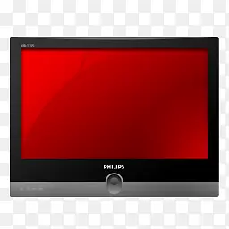 飞利浦显示器火热红色系统PNG图标
