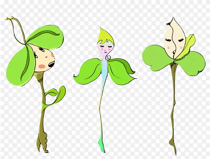 卡通嫩芽仙子