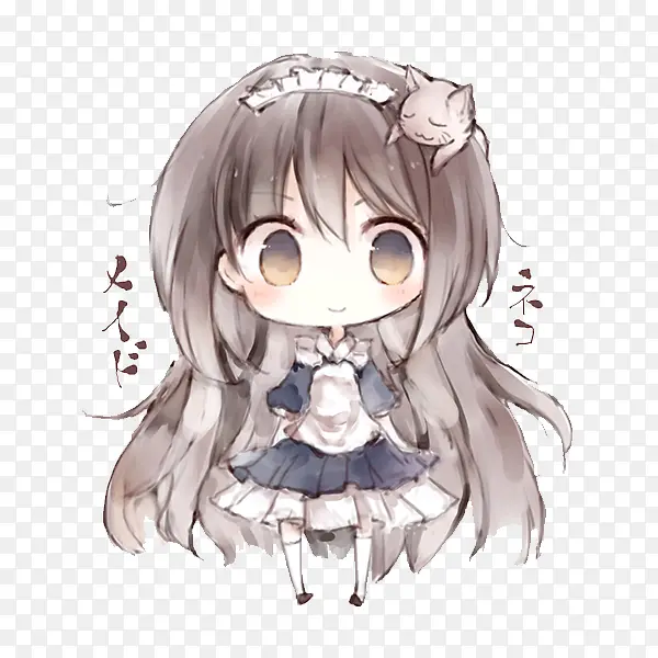 齐刘海小妹妹插画PNG图片素材下载_图片编号9376292-PNG素材网