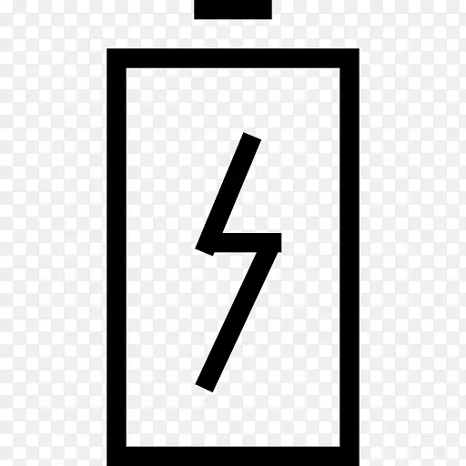 充电电池符号与螺栓图标