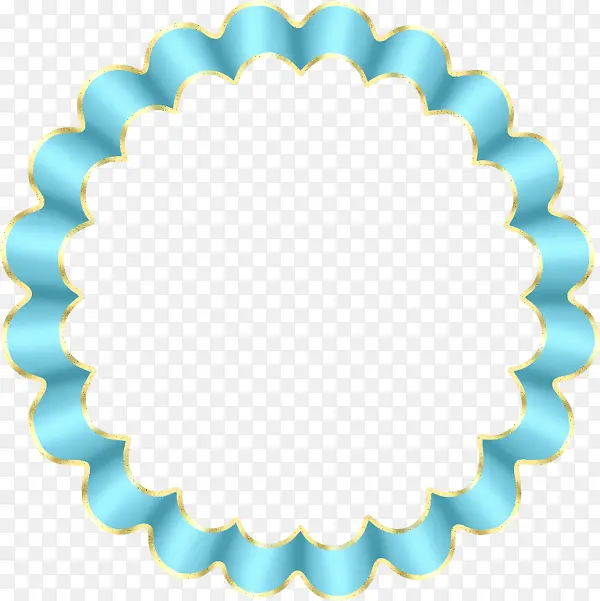 蓝色装饰圆环