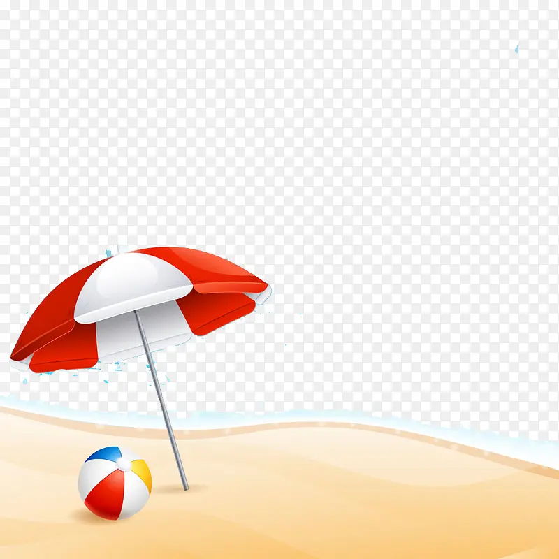 沙滩伞皮球