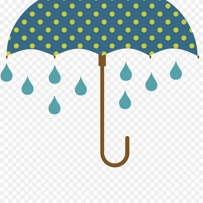 矢量雨季雨伞