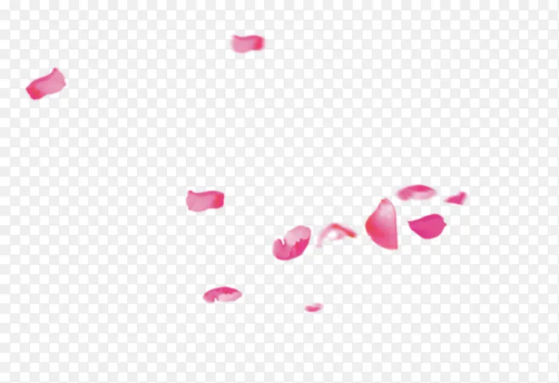 情人节玫瑰花瓣漂浮