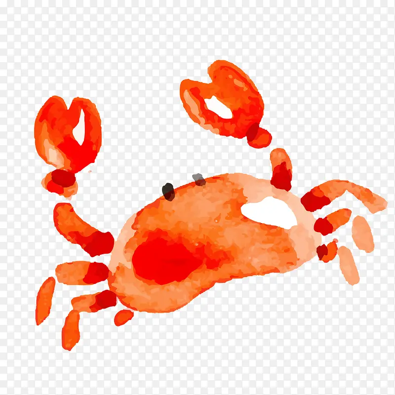 卡通手绘螃蟹矢量图